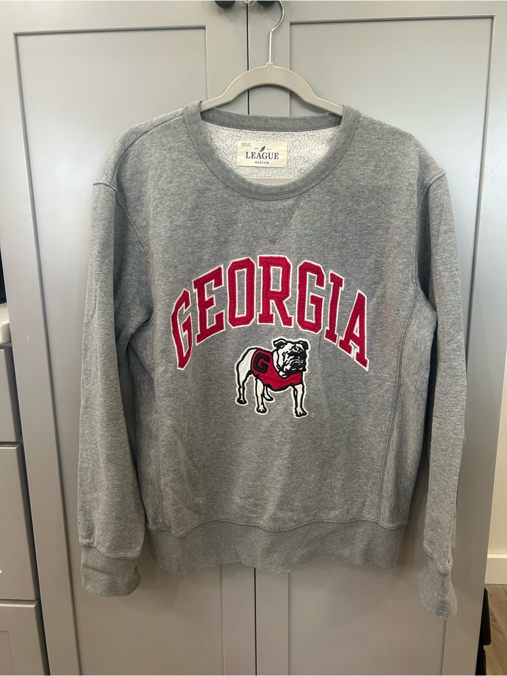 League Collegiate Wear Georgia Bulldogs UGA Crewneck Sweatshirt Medium